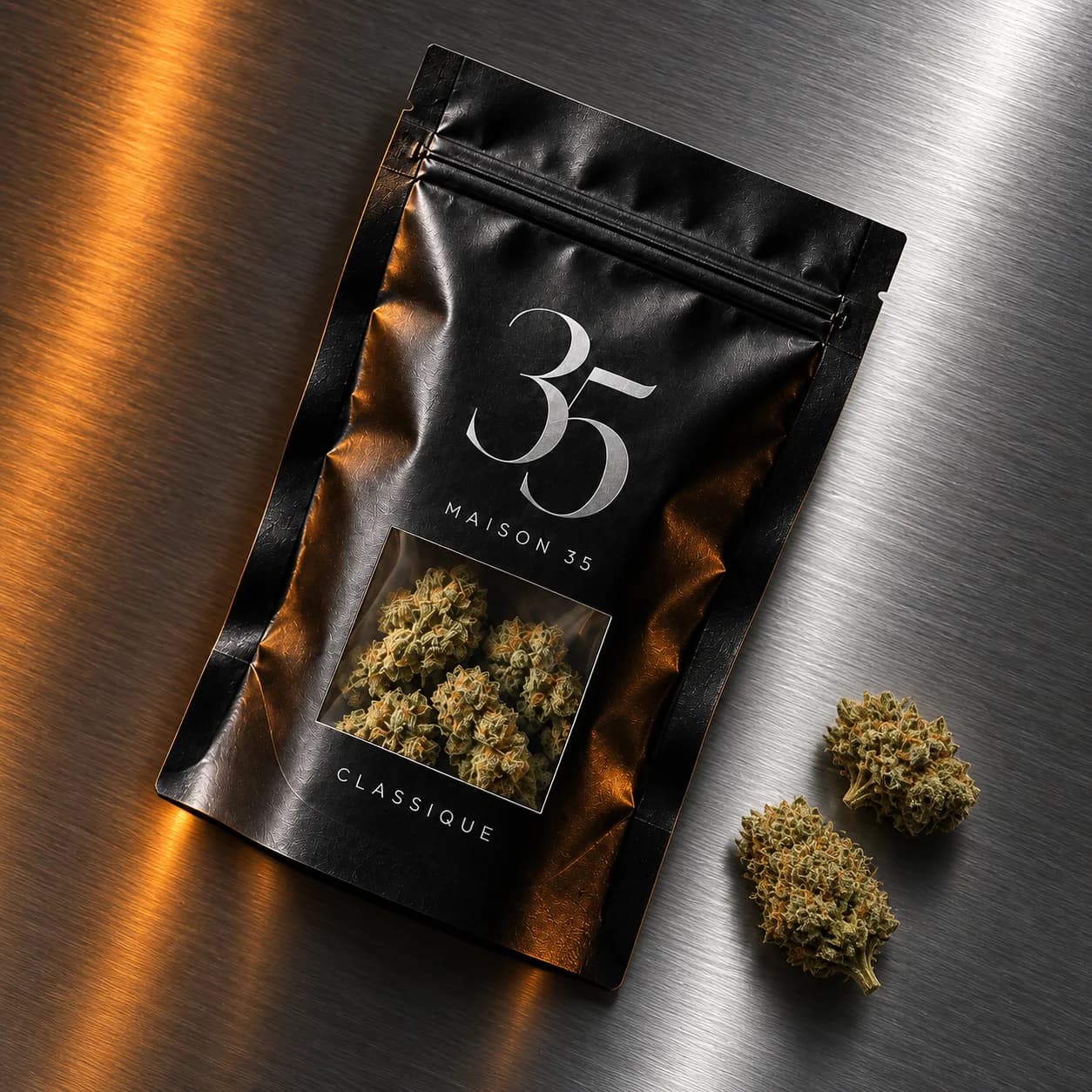 Illustration du sachet classique à fenêtre pour le format 5 g